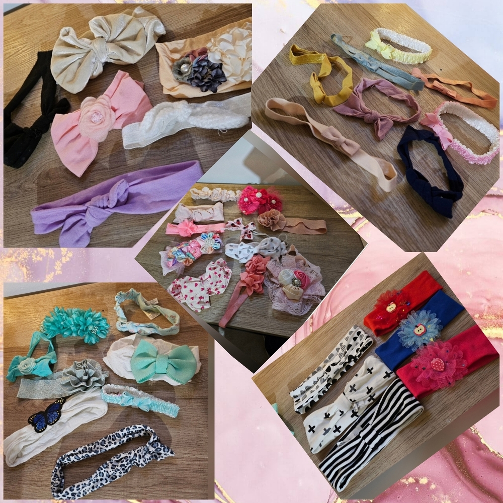 Baby headbands, huge lot of 39 pcs